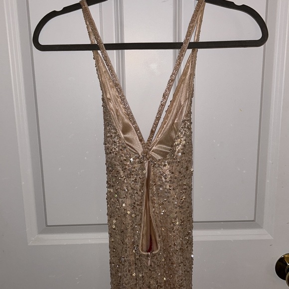 Champagne sequin prom dress - Picture 3 of 5